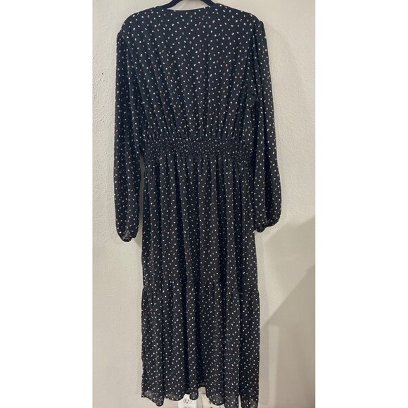 Rusttydustty Dress Modern Bohemia Embroidered maxi with white polka dot size 1X - Picture 2 of 7